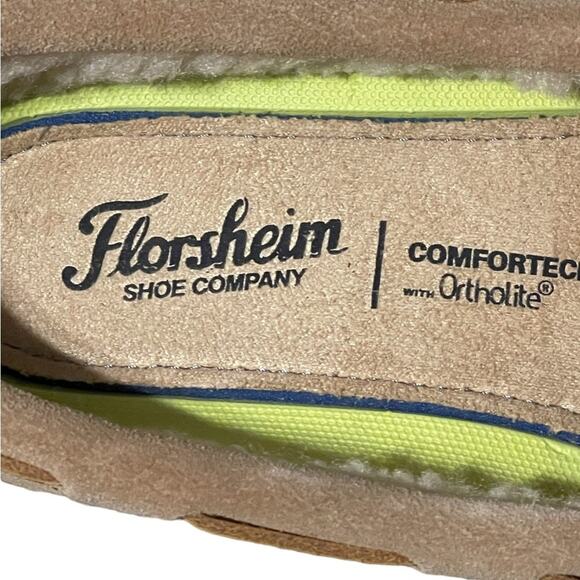 Florsheim Unisex Sz 8 Homestead Comfortech Ortholite Suede Moccasin Slippers NEW - Picture 5 of 7
